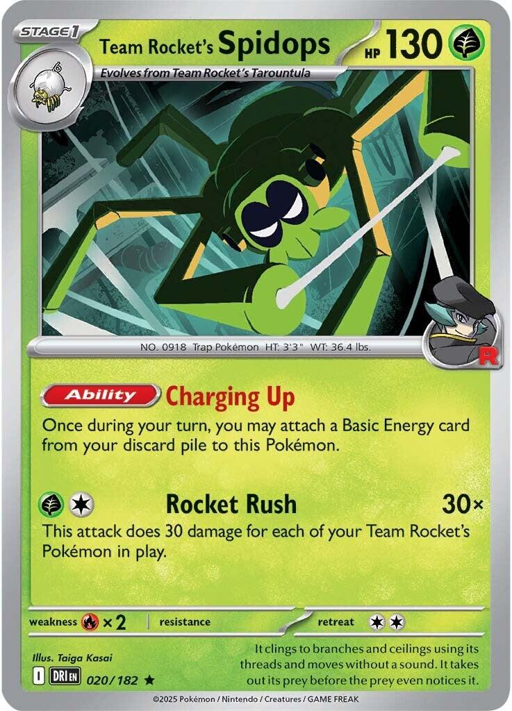 Destined Rivals Team Rocket's Spidops [Holo] Pokémon card